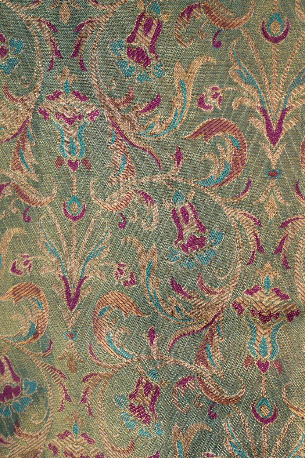 Image of Kanchipattu Tissue Brocade Sea Blue Saree